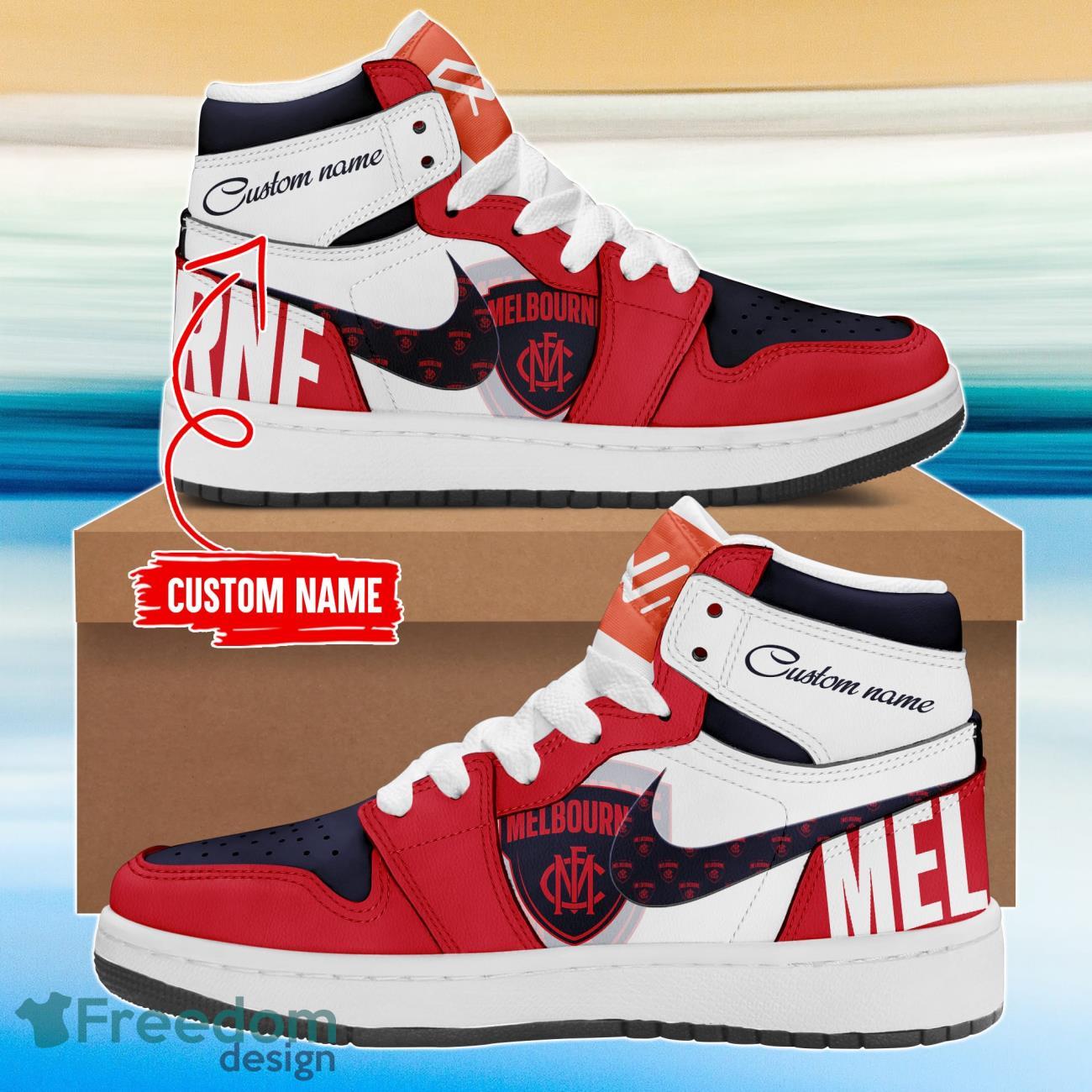 JWFancy Melbourne Demons AJ1 High Sneakers Shoes For Men And Women