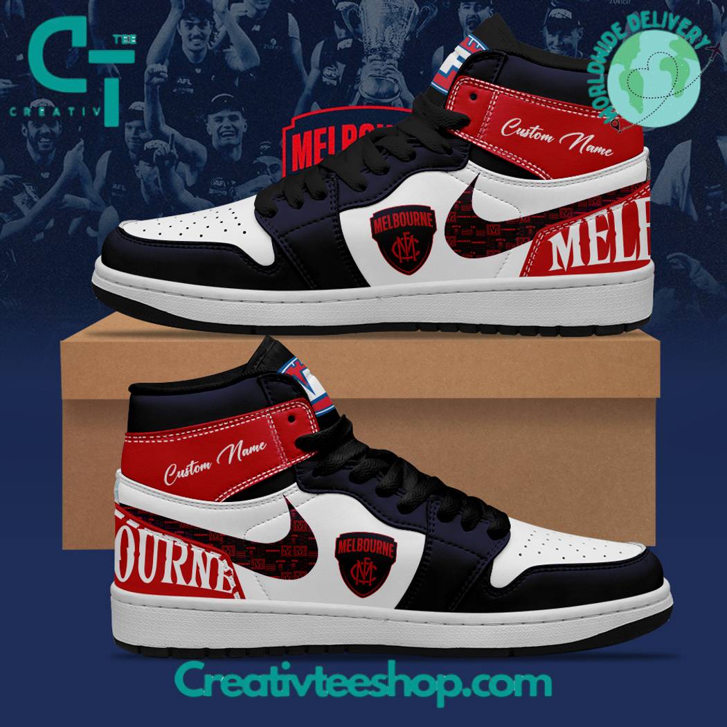 JWFancy Melbourne Demons AJ1 High Sneakers Shoes For Men And Women