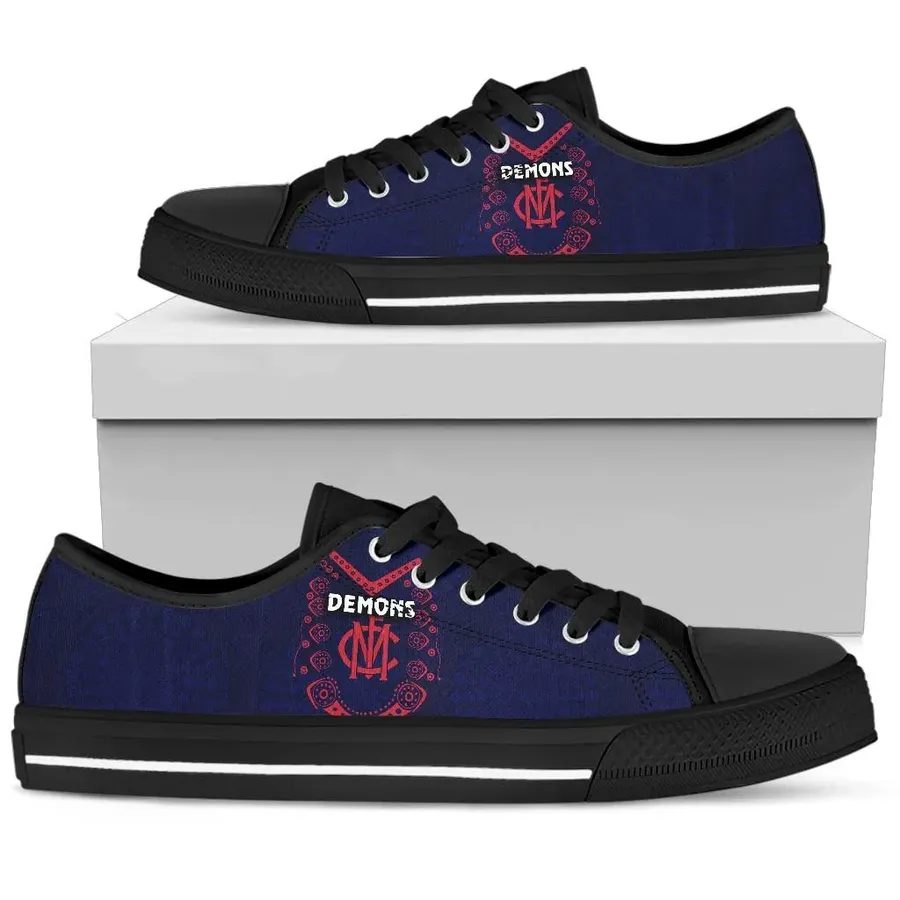 JWFancy Melbourne Demons Low Top Canvas Sneakers Shoes For Men And Women