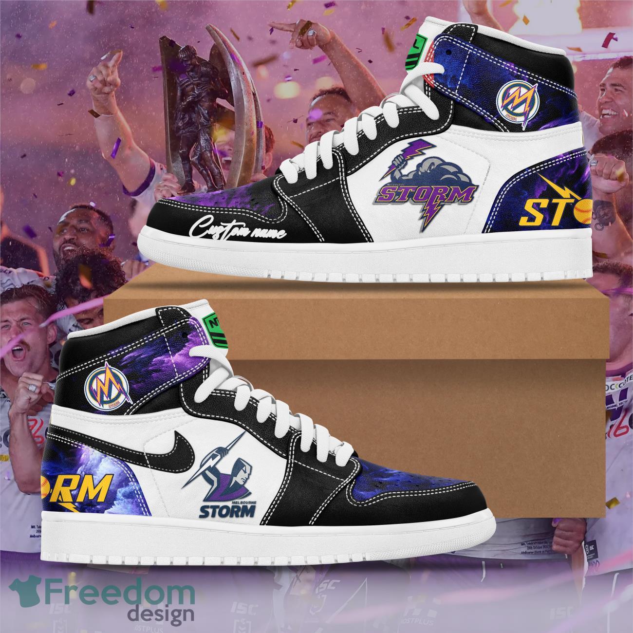 JWFancy Melbourne Storm AJ1 High Sneakers Shoes For Men And Women