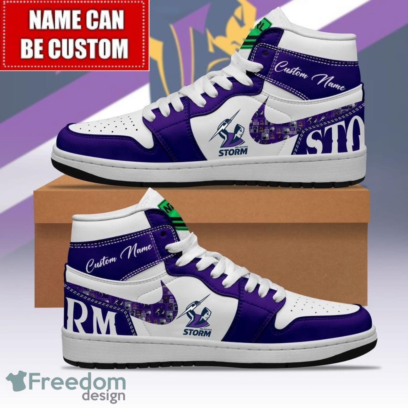 JWFancy Melbourne Storm AJ1 High Sneakers Shoes For Men And Women
