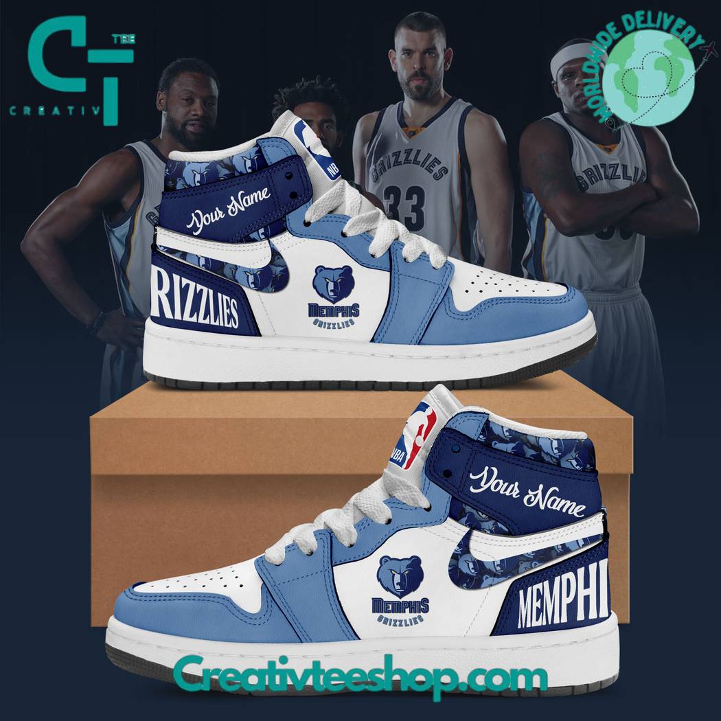 JWFancy Memphis Grizzlies AJ1 High Sneakers Shoes For Men And Women