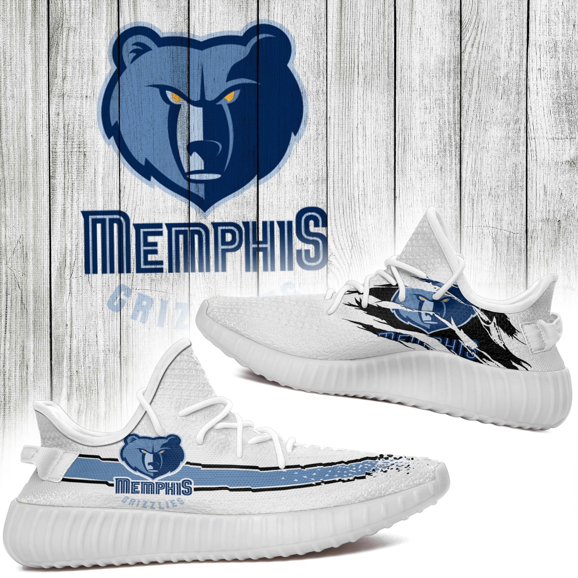 JWFancy Memphis Grizzlies Yeezy Boost Shoes For Men And Women