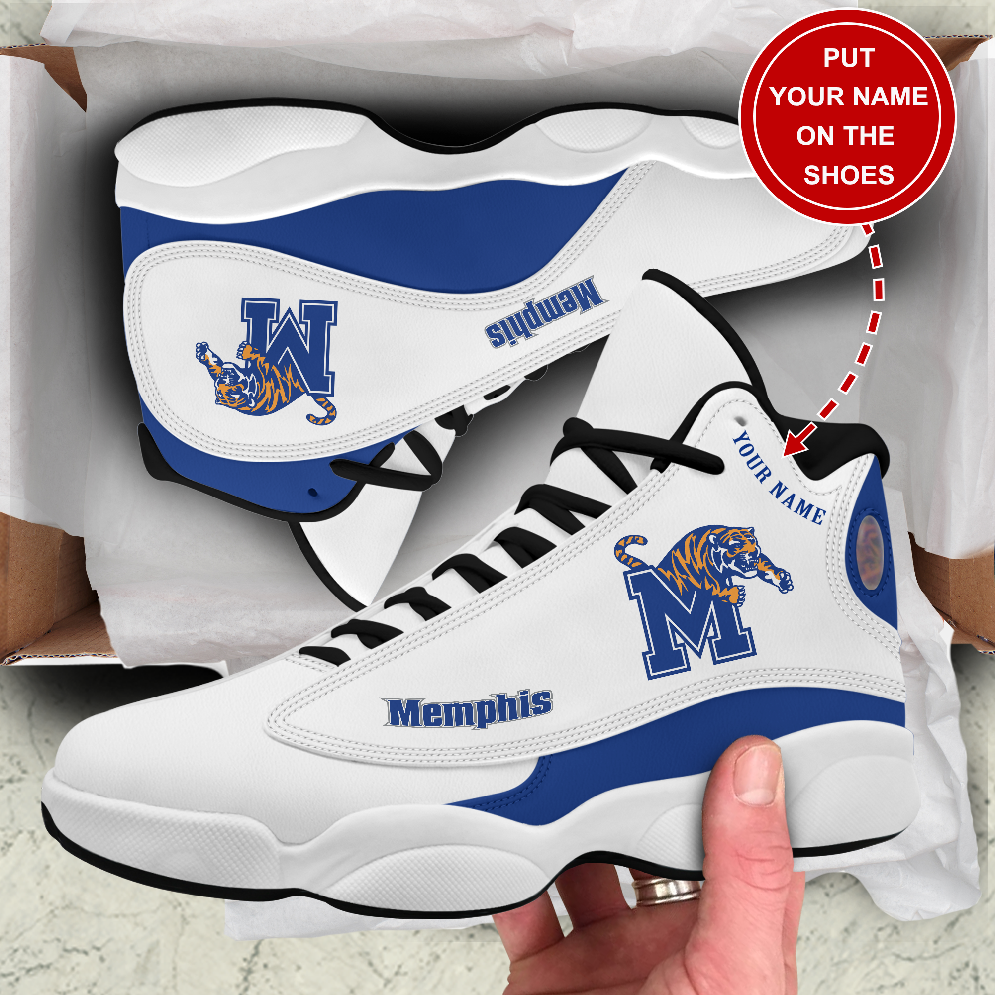 JWFancy Memphis Tigers AJ13 Sneakers Shoes For Men And Women