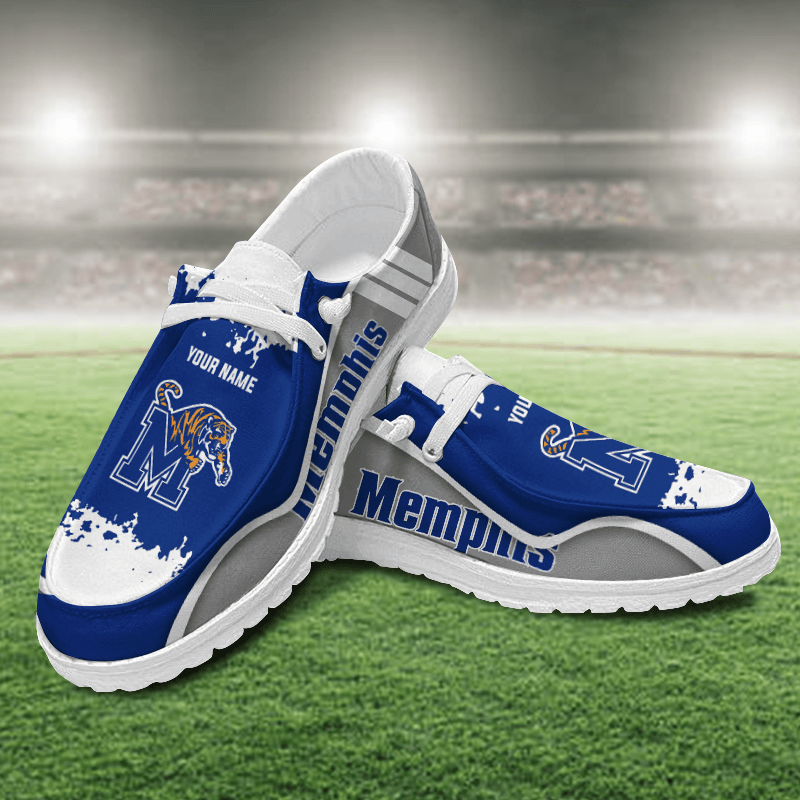 JWFancy Memphis Tigers Hey Dude Shoes Wally Men's Lace Up Loafers Comfortable For Men And Women