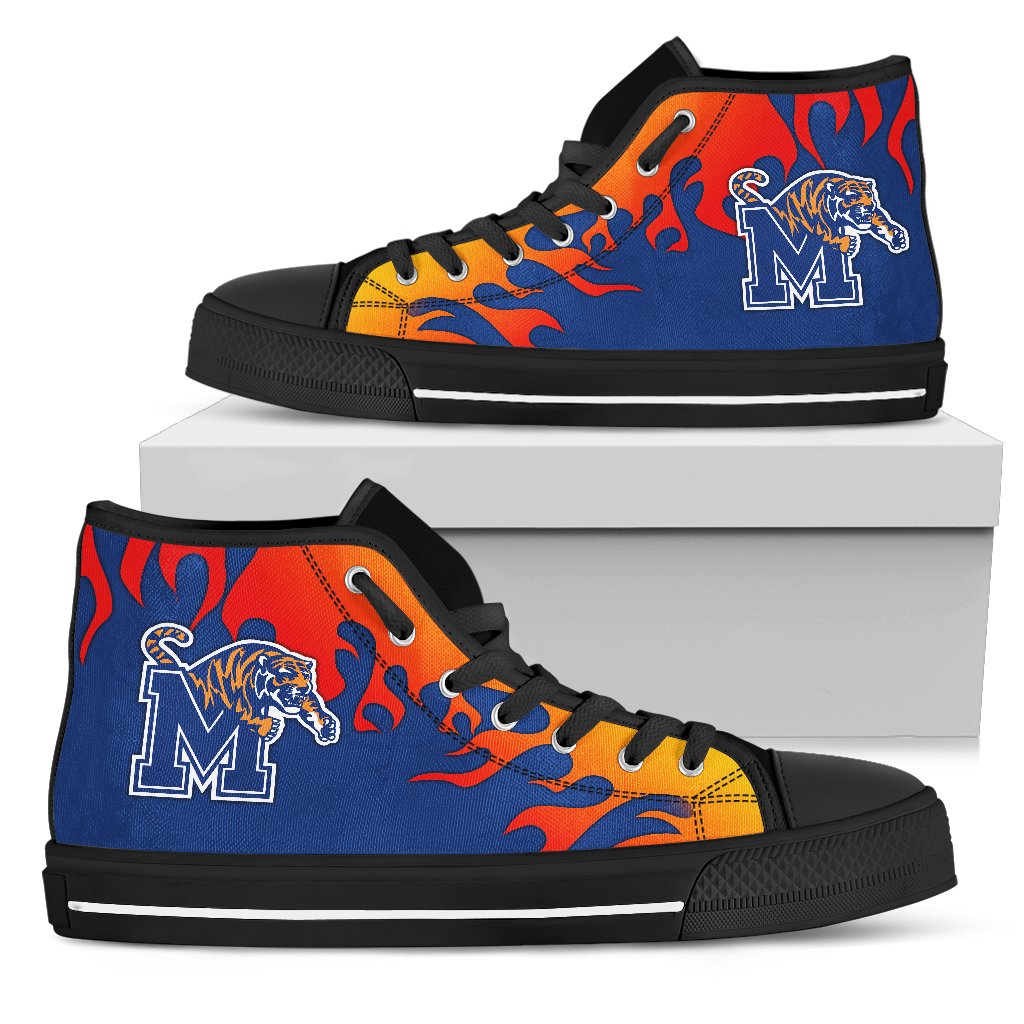 JWFancy Memphis Tigers High Top Canvas Sneakers Shoes For Men And Women
