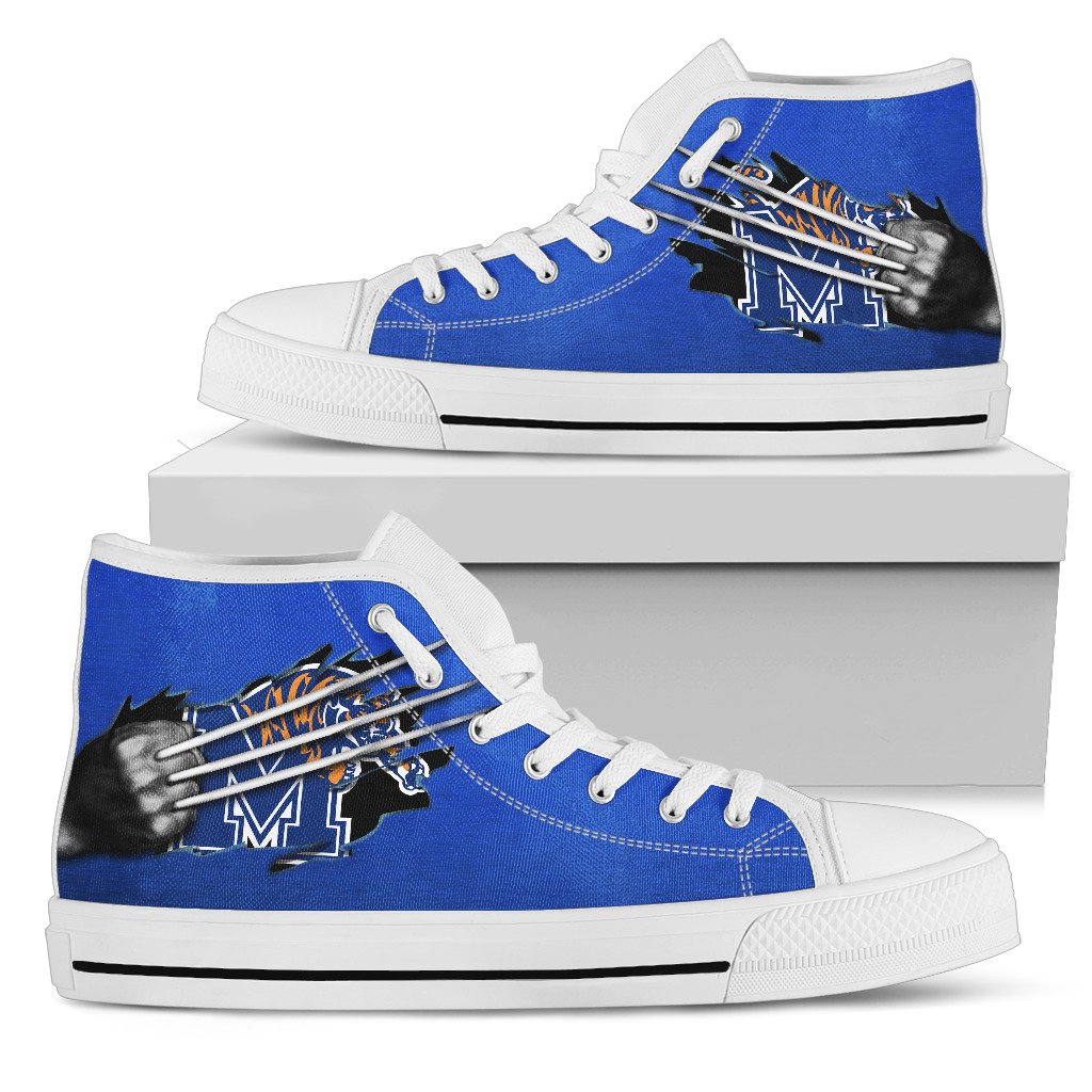 JWFancy Memphis Tigers High Top Canvas Sneakers Shoes For Men And Women