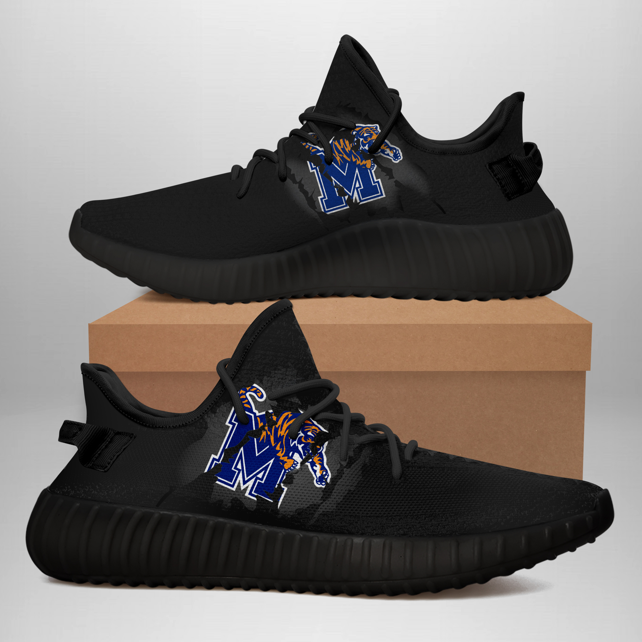 JWFancy Memphis Tigers Yeezy Boost Shoes For Men And Women