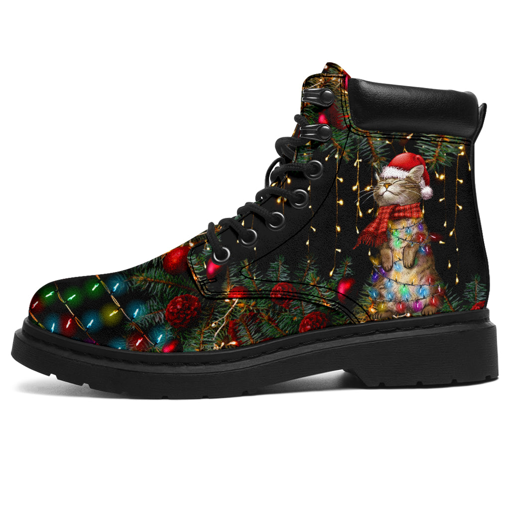 JWFancy Meowy Christmas Cat Boots Shoes For Men And Women