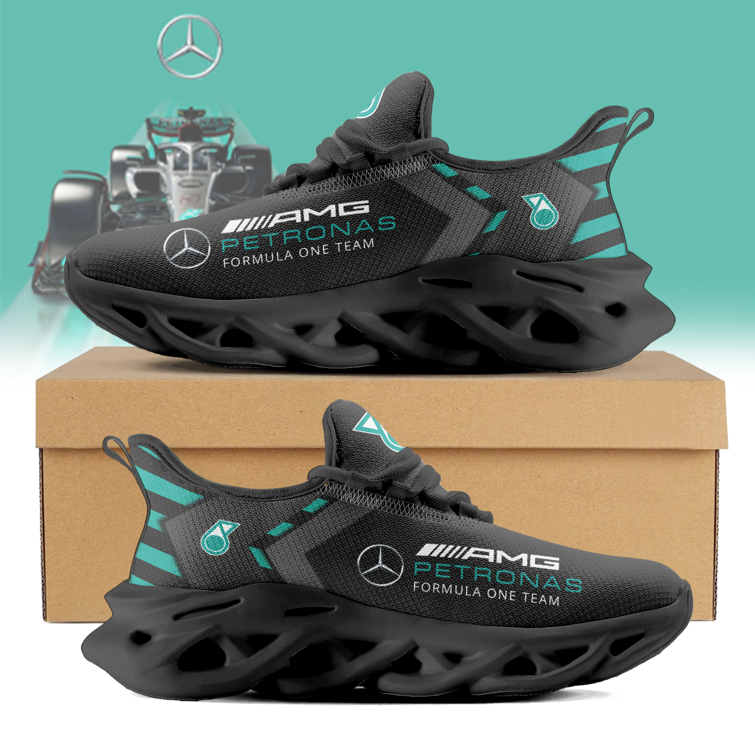 JWFancy Mercedes AMG Petronas Max Soul Shoes Sneakers For Men And Women