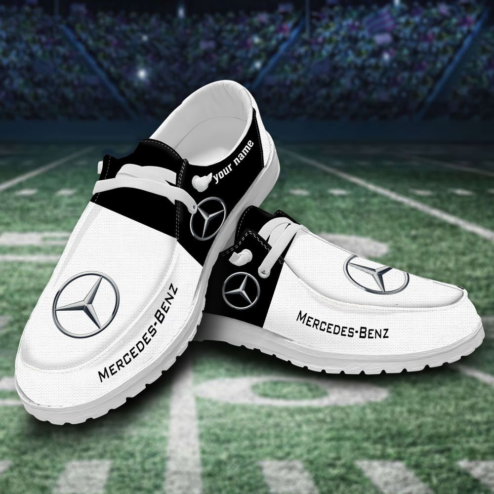 JWFancy Mercedes-Benz Hey Dude Shoes Wally Men's Lace Up Loafers Comfortable For Men And Women