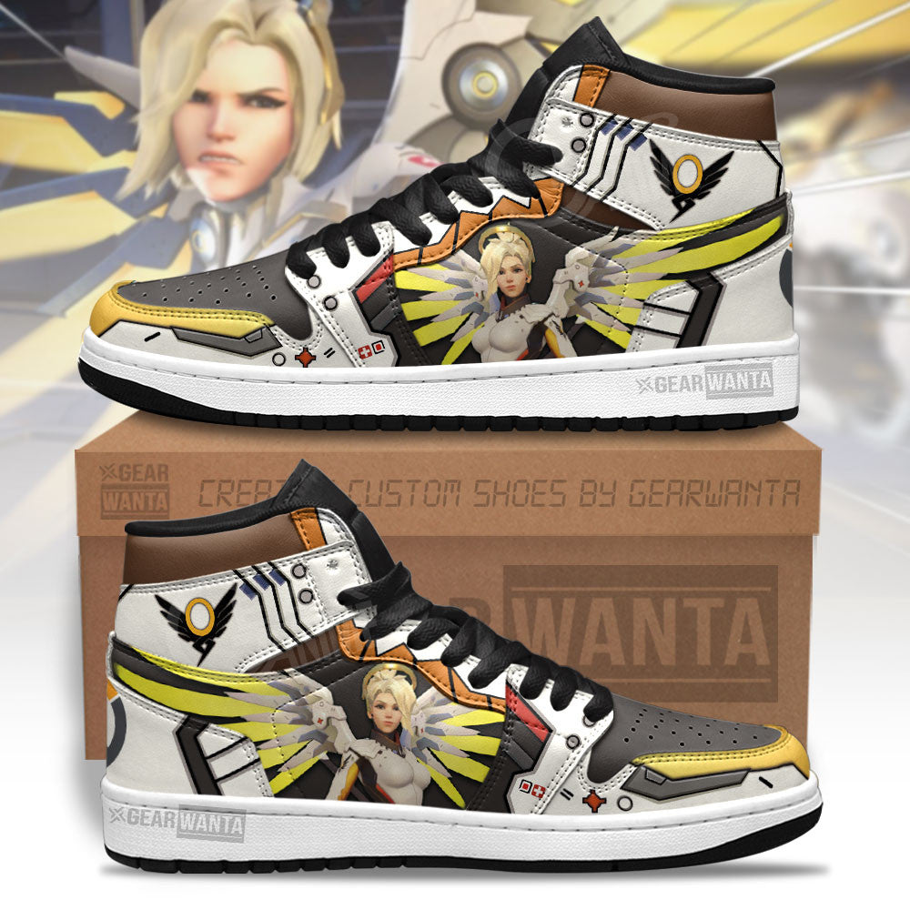 JWFancy Mercy Overwatch AJ1 High Sneakers Shoes For Men And Women