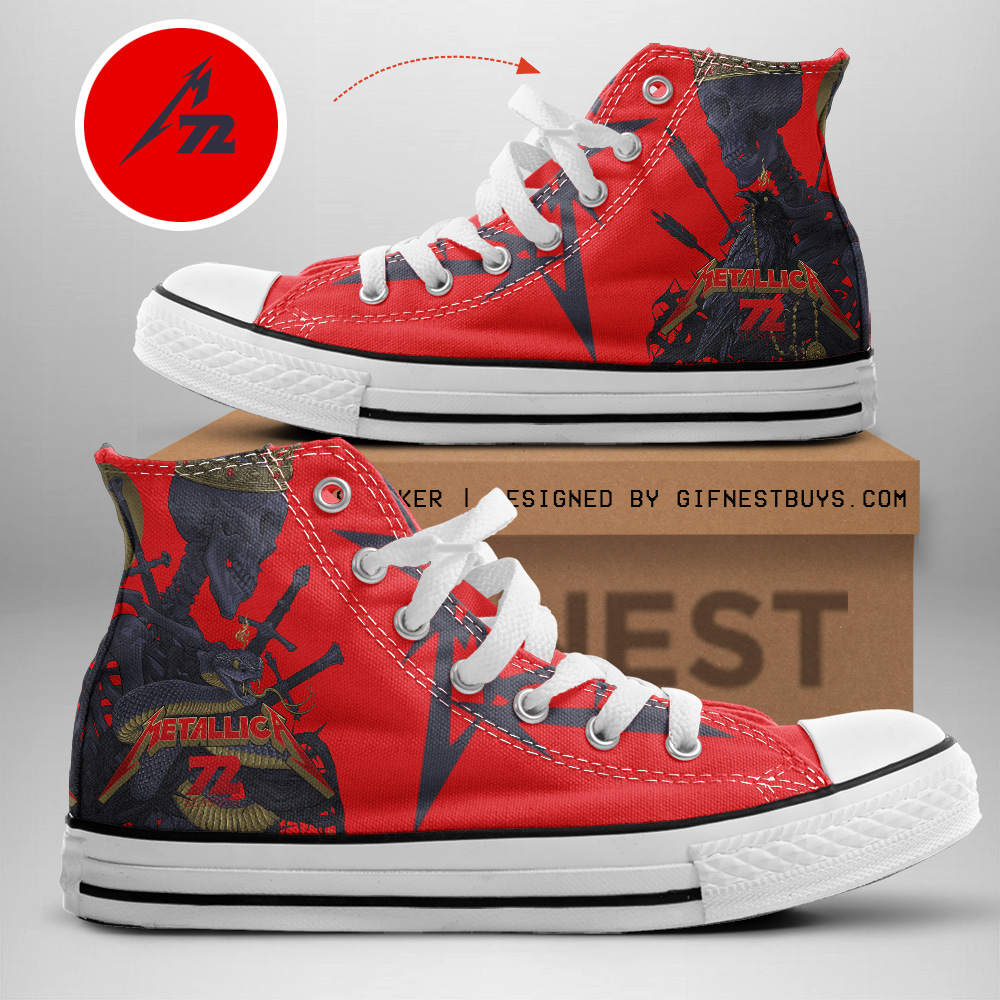 JWFancy MET Band High Top Canvas Sneakers Shoes For Men And Women