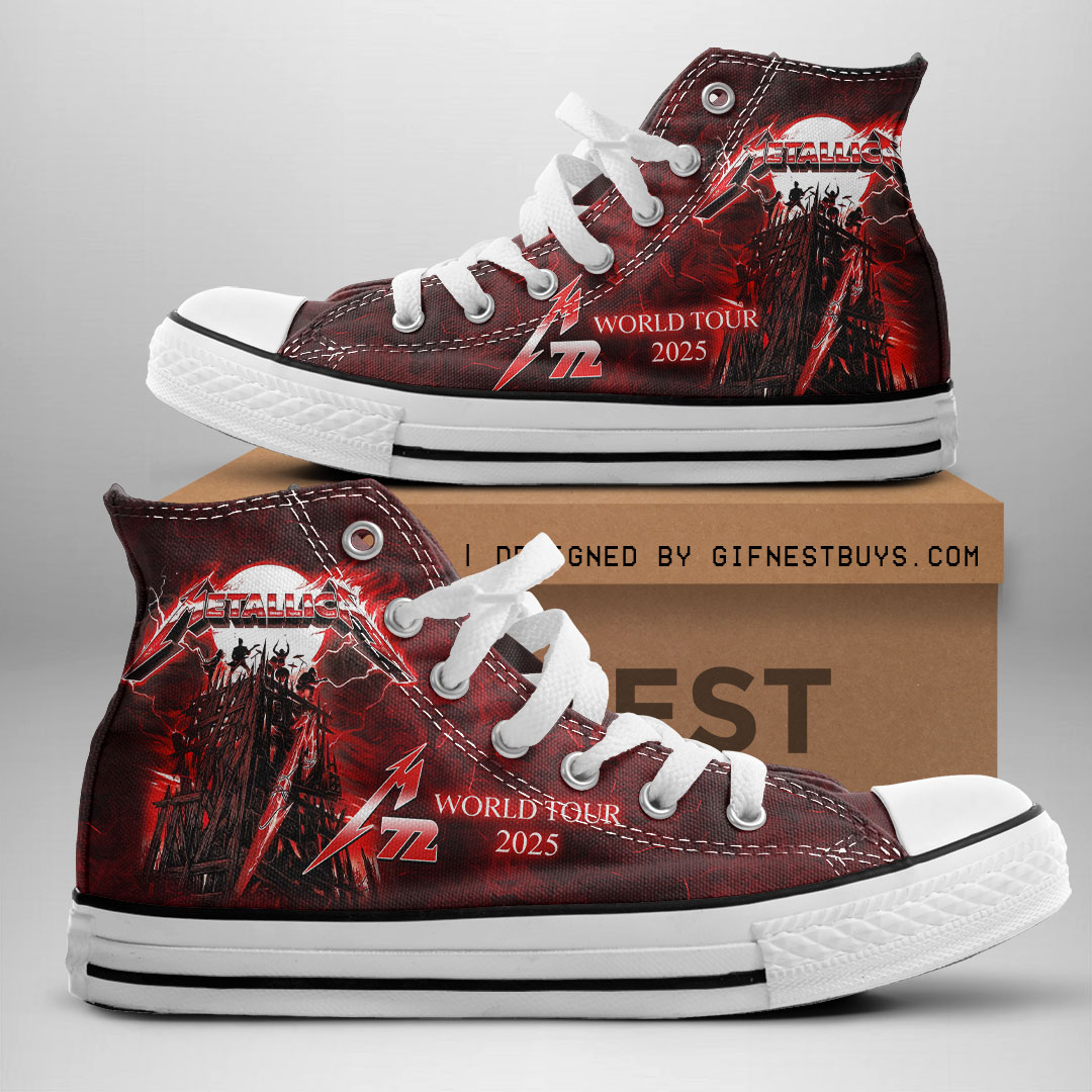 JWFancy MET Band High Top Canvas Sneakers Shoes For Men And Women