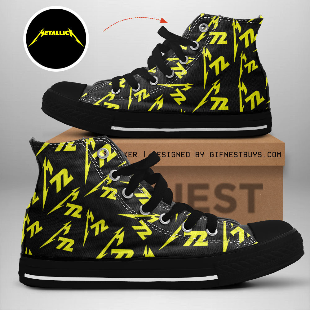 JWFancy MET Band High Top Canvas Sneakers Shoes For Men And Women