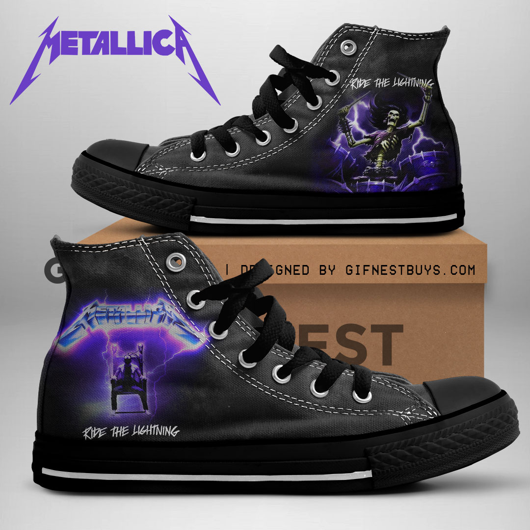 JWFancy MET Band High Top Canvas Sneakers Shoes For Men And Women