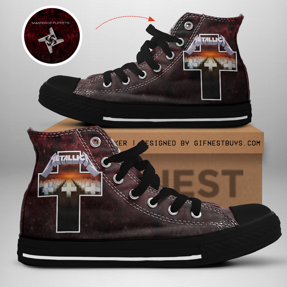 JWFancy MET Band High Top Canvas Sneakers Shoes For Men And Women