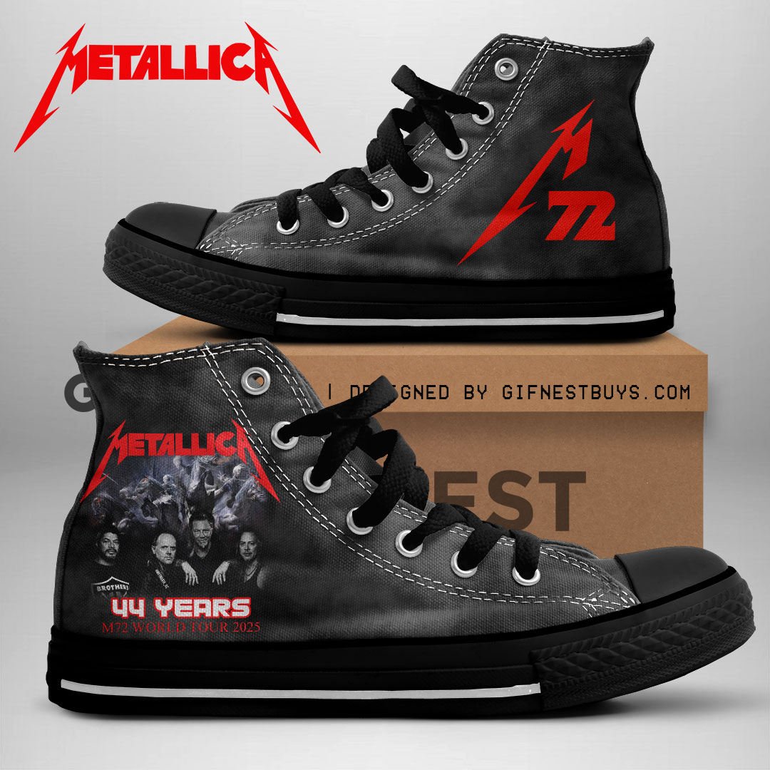 JWFancy MET Band High Top Canvas Sneakers Shoes For Men And Women