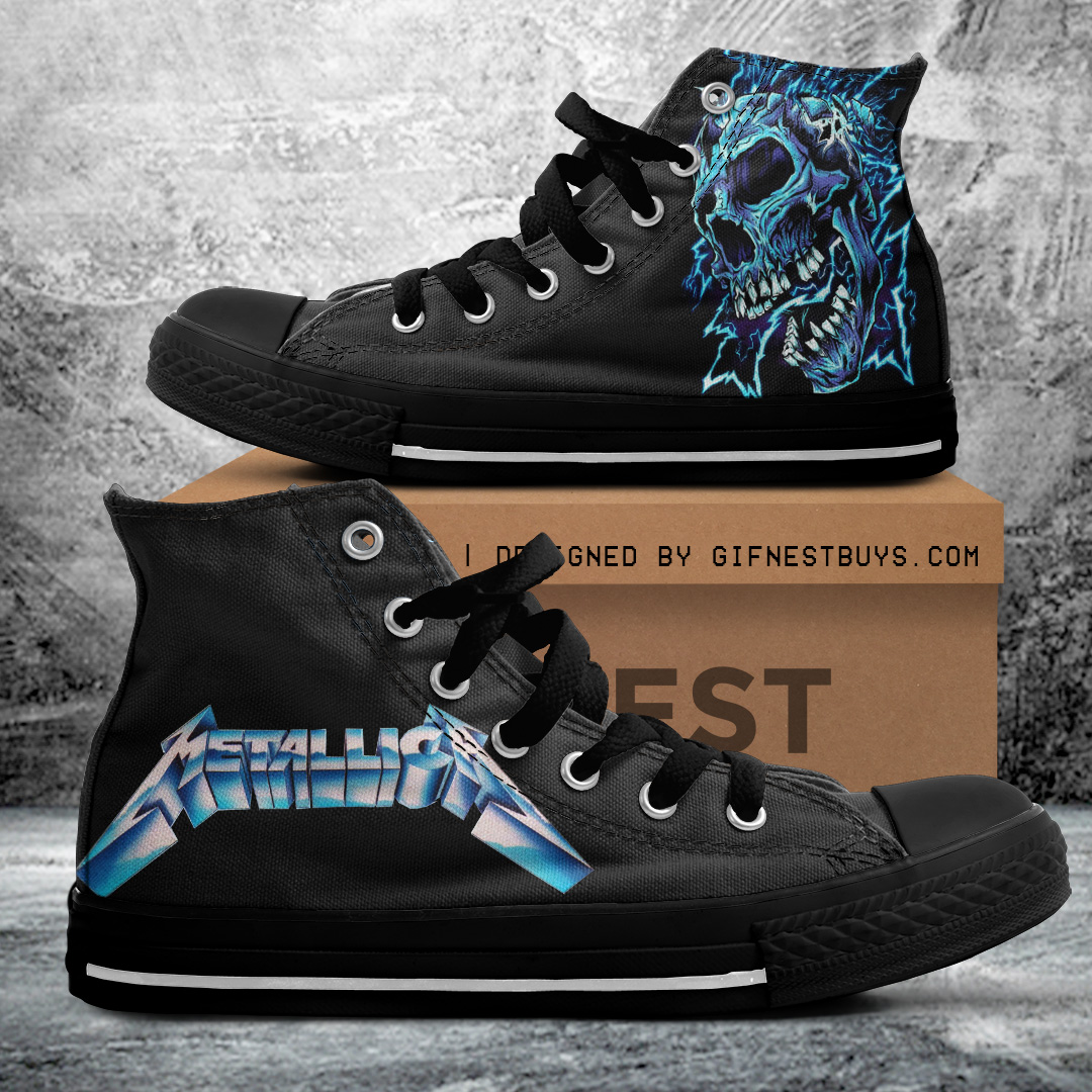 JWFancy MET Band High Top Canvas Sneakers Shoes For Men And Women