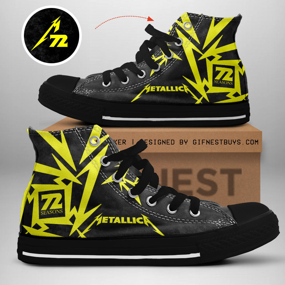 JWFancy MET Band High Top Canvas Sneakers Shoes For Men And Women