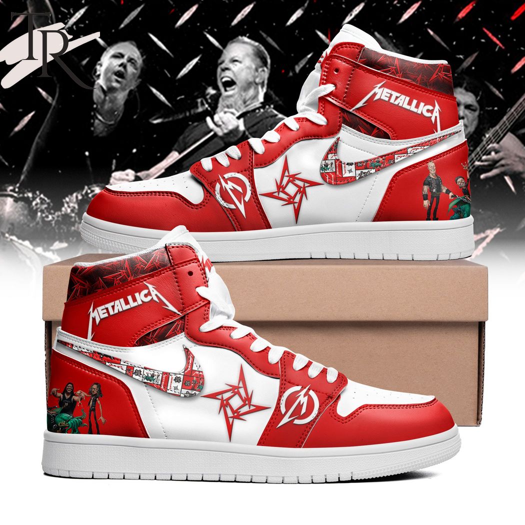 JWFancy Metallica AJ1 High Sneakers Shoes For Men And Women