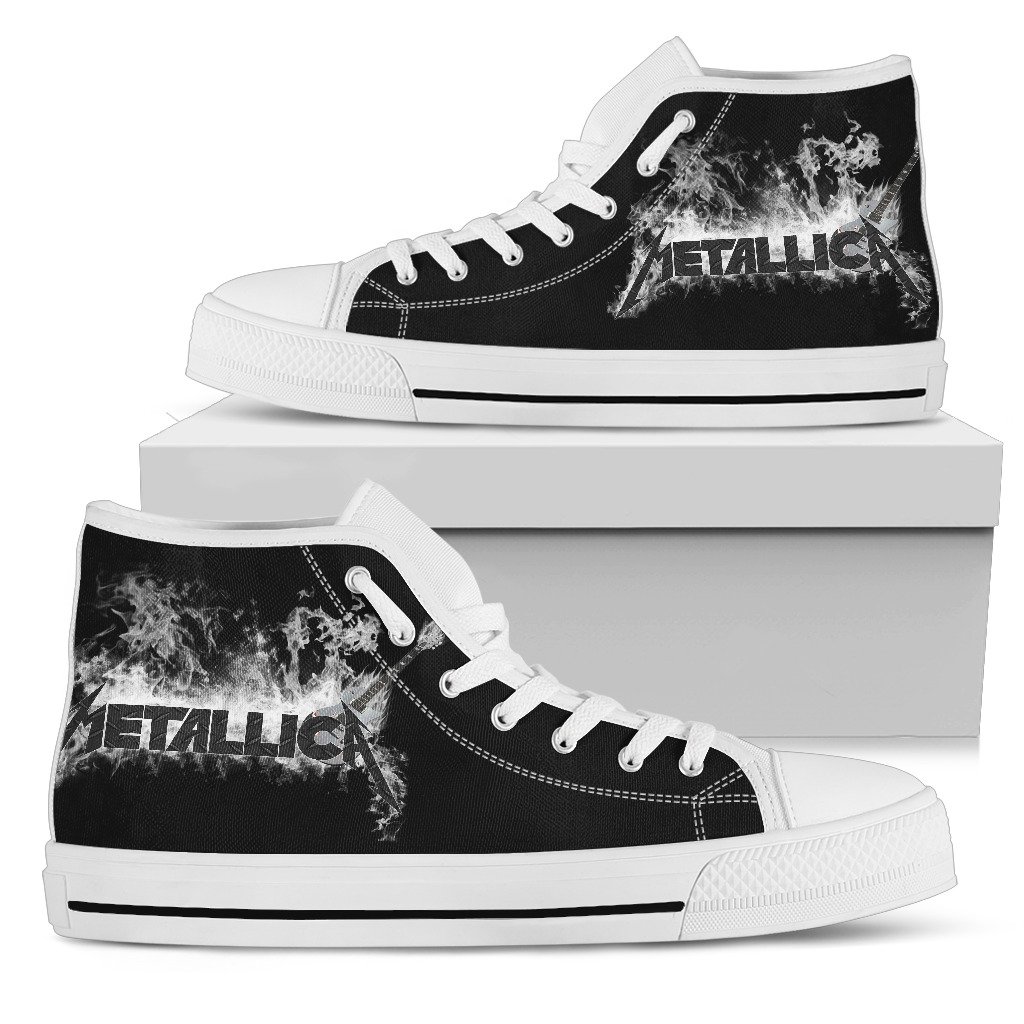JWFancy Metallica Band High Top Canvas Sneakers Shoes For Men And Women