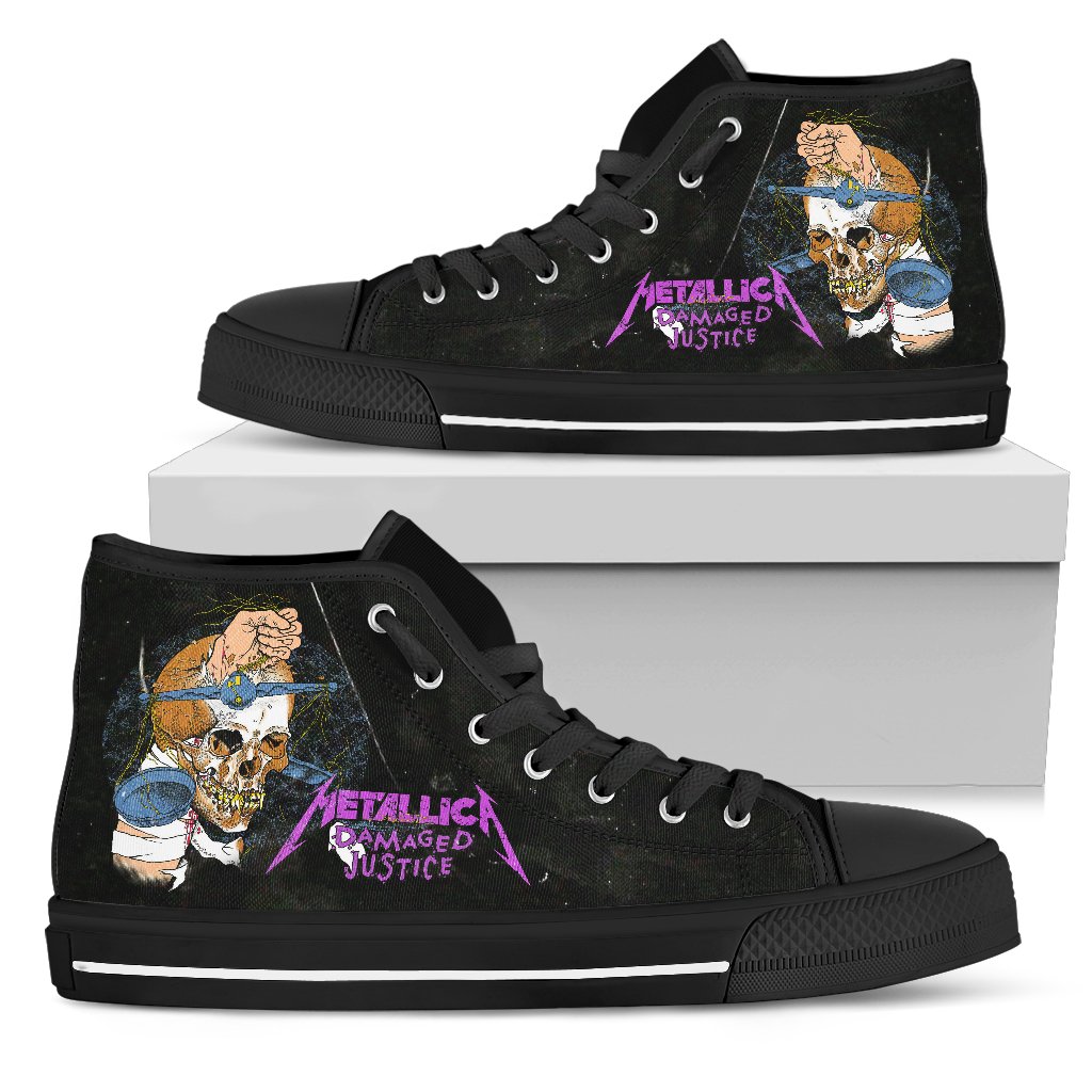 JWFancy Metallica High Top Canvas Sneakers Shoes For Men And Women