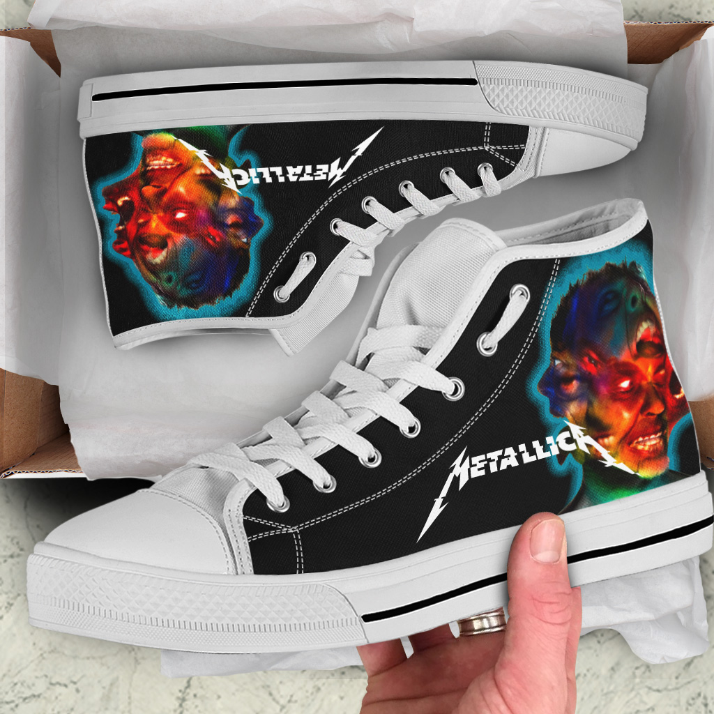 JWFancy Metallica High Top Canvas Sneakers Shoes For Men And Women
