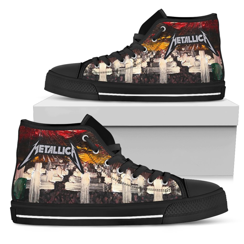 JWFancy Metallica High Top Canvas Sneakers Shoes For Men And Women