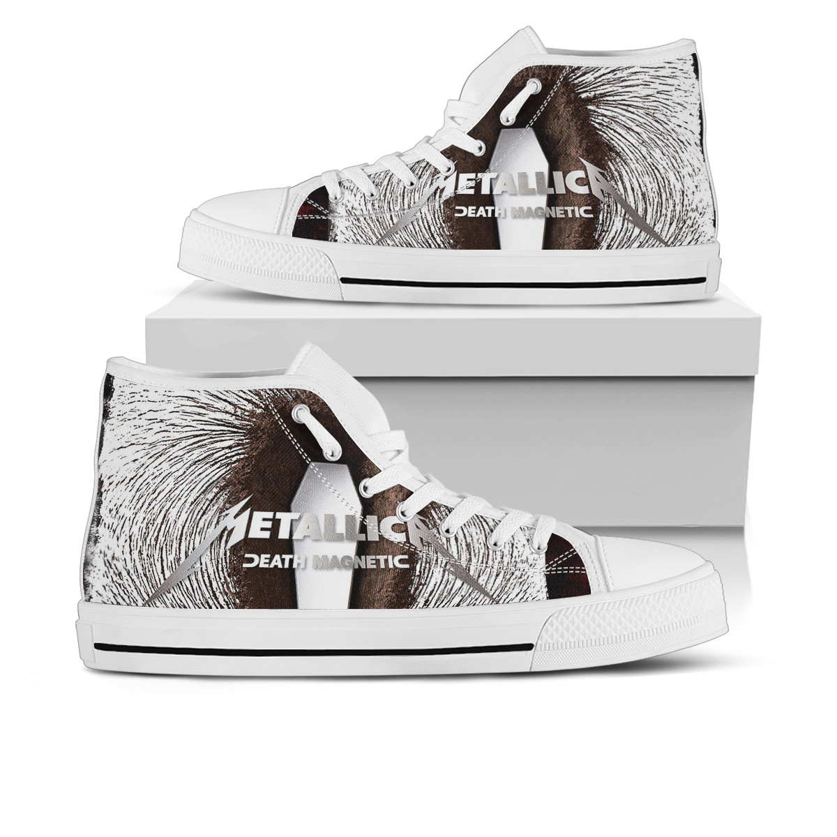 JWFancy Metallica High Top Canvas Sneakers Shoes For Men And Women
