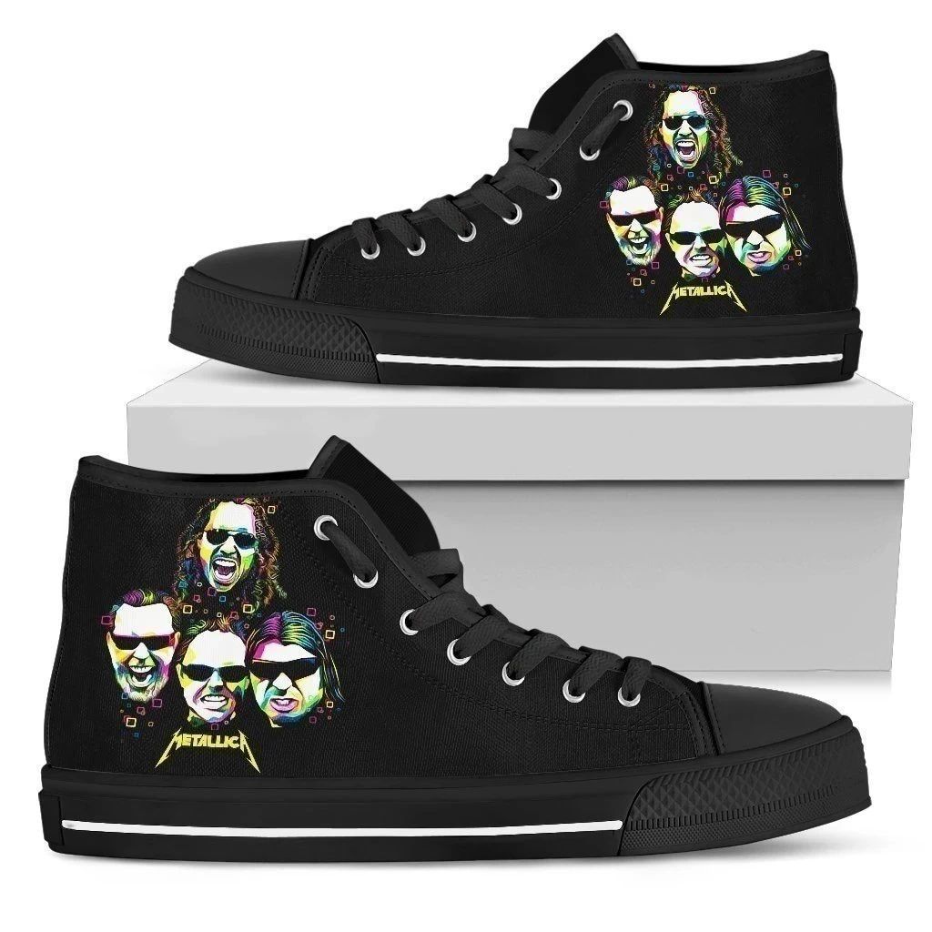 JWFancy Metallica High Top Canvas Sneakers Shoes For Men And Women