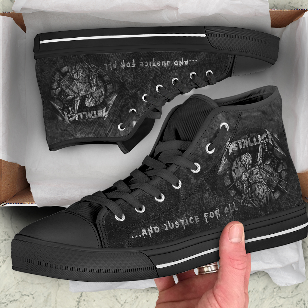 JWFancy Metallica High Top Canvas Sneakers Shoes For Men And Women