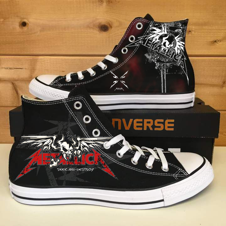 JWFancy Metallica High Top Canvas Sneakers Shoes For Men And Women