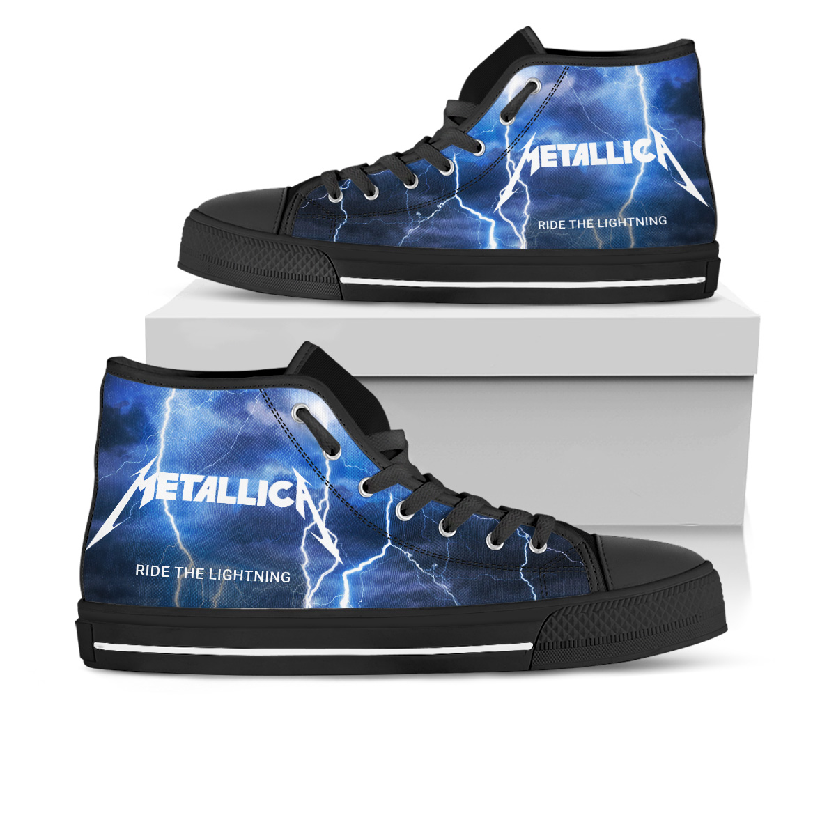 JWFancy Metallica High Top Canvas Sneakers Shoes For Men And Women
