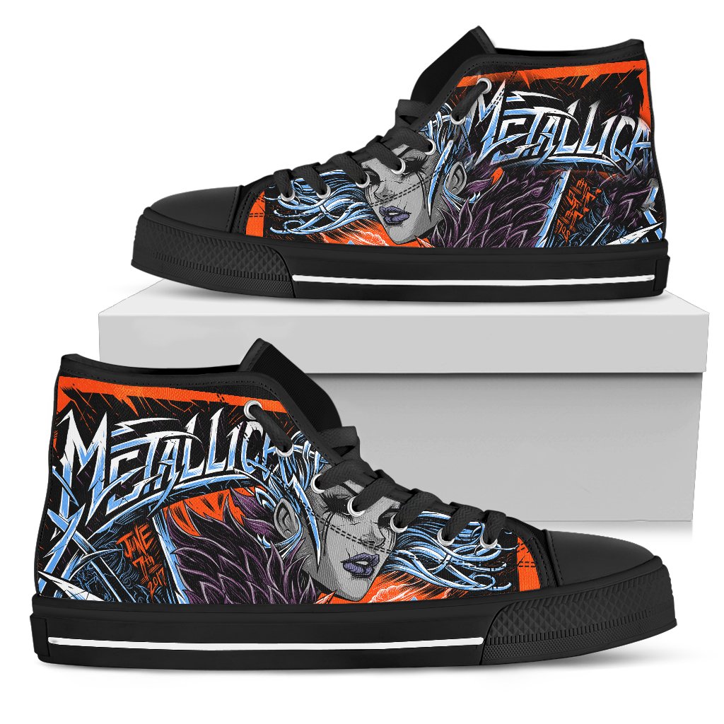 JWFancy Metallica High Top Canvas Sneakers Shoes For Men And Women