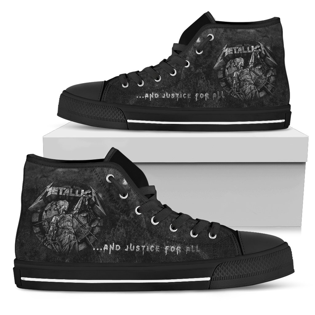 JWFancy Metallica High Top Canvas Sneakers Shoes For Men And Women