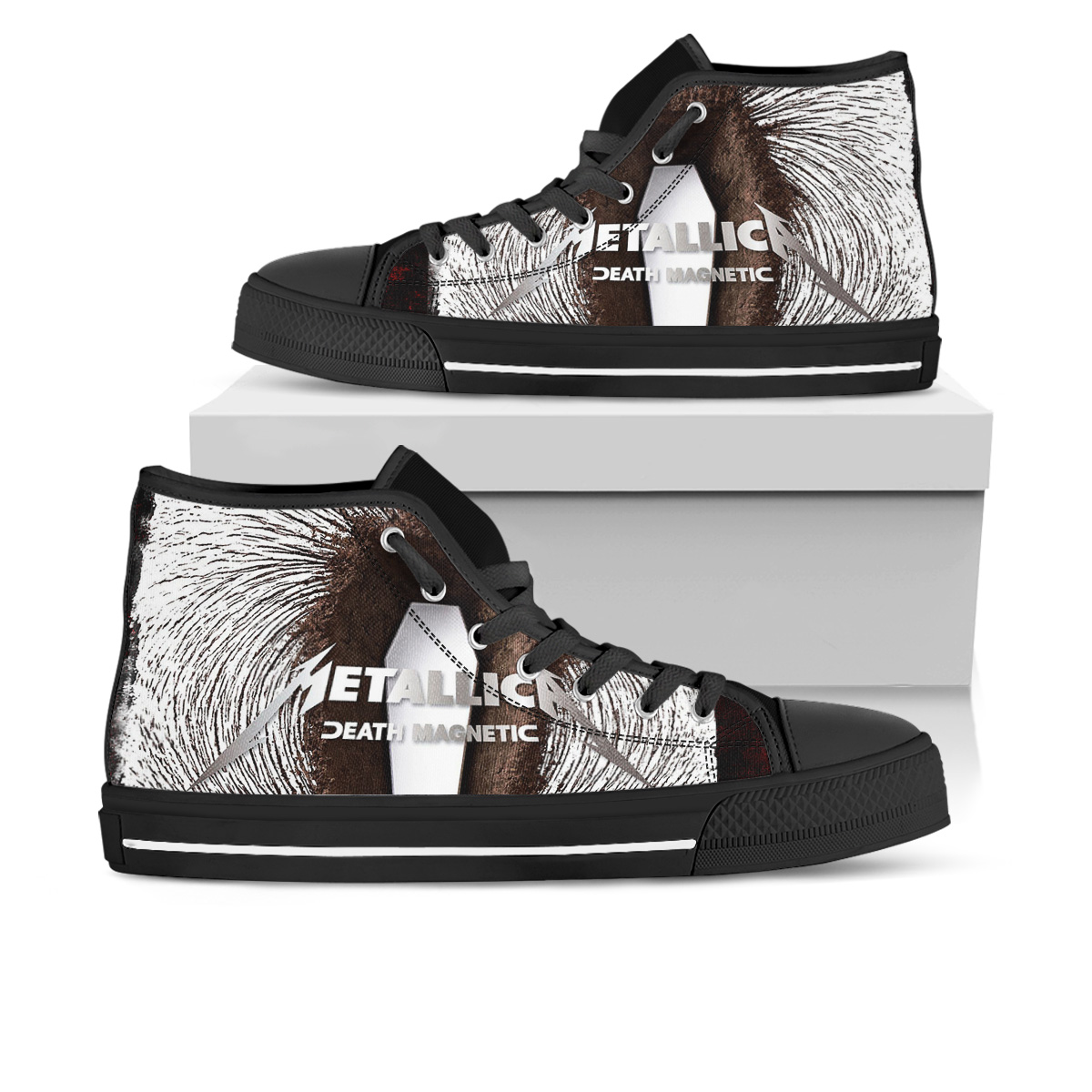 JWFancy Metallica High Top Canvas Sneakers Shoes For Men And Women