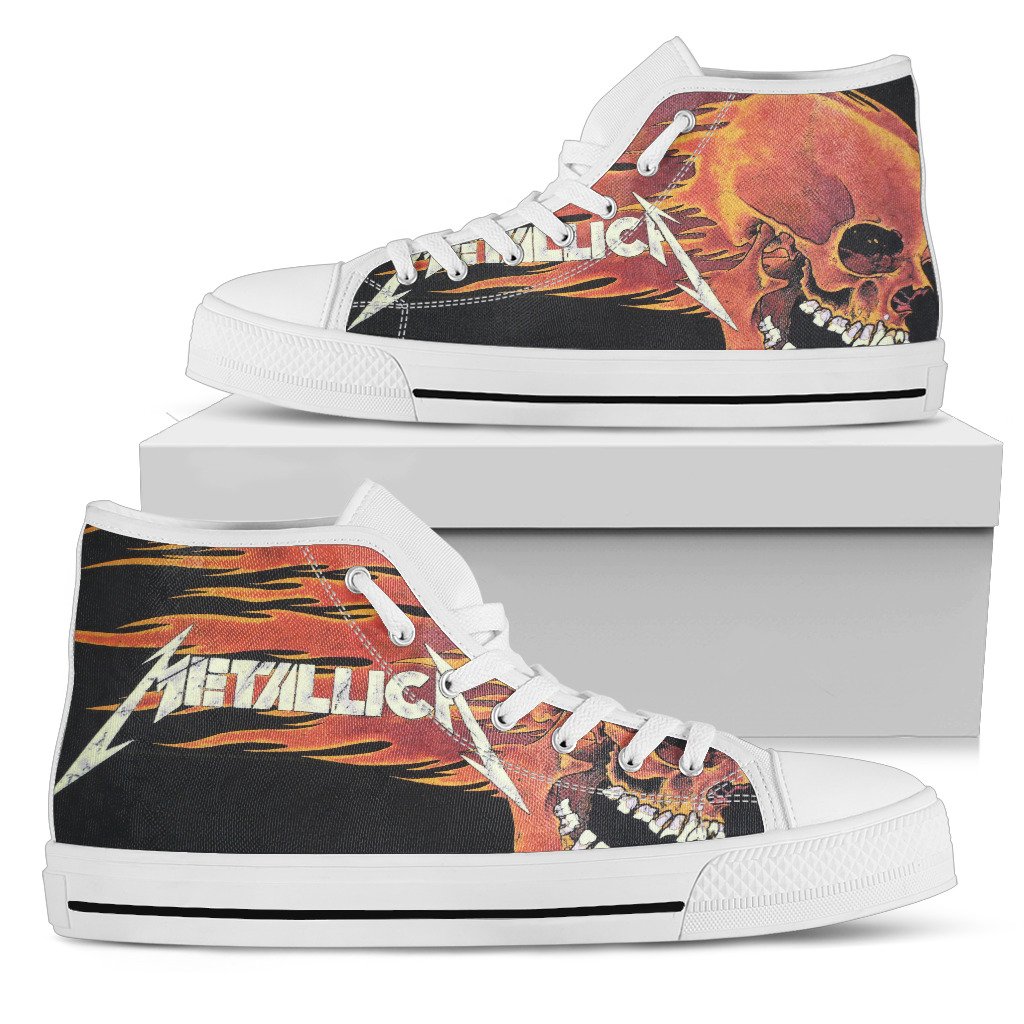 JWFancy Metallica High Top Canvas Sneakers Shoes For Men And Women