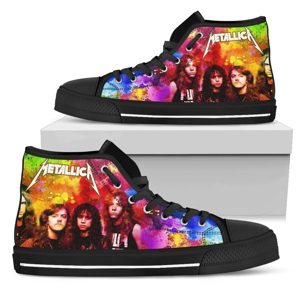 JWFancy Metallica High Top Canvas Sneakers Shoes For Men And Women