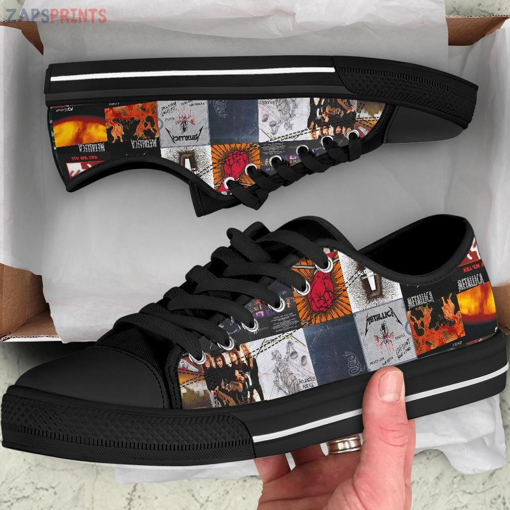 JWFancy Metallica Low Top Canvas Sneakers Shoes For Men And Women