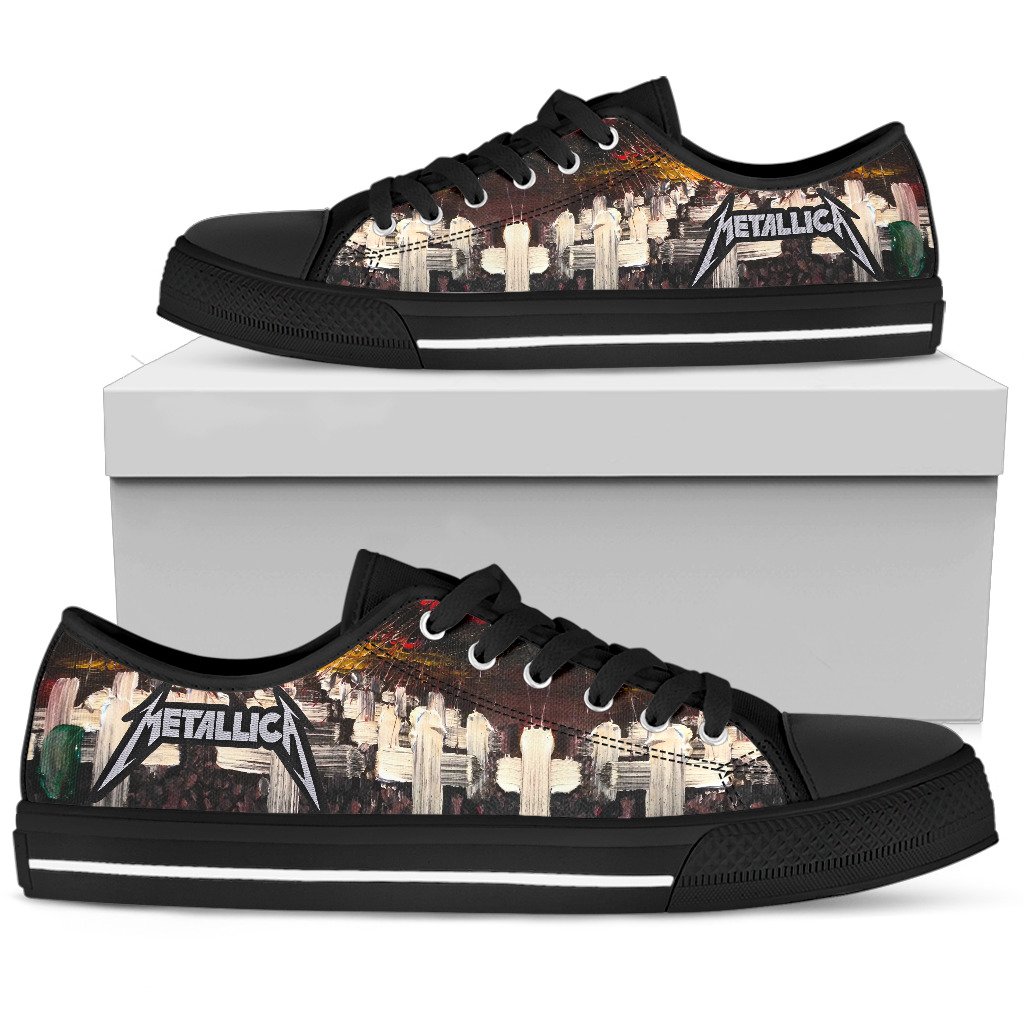 JWFancy Metallica Low Top Canvas Sneakers Shoes For Men And Women