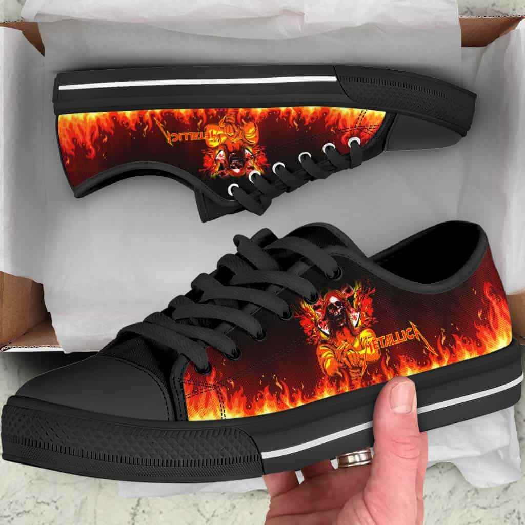 JWFancy Metallica Low Top Canvas Sneakers Shoes For Men And Women