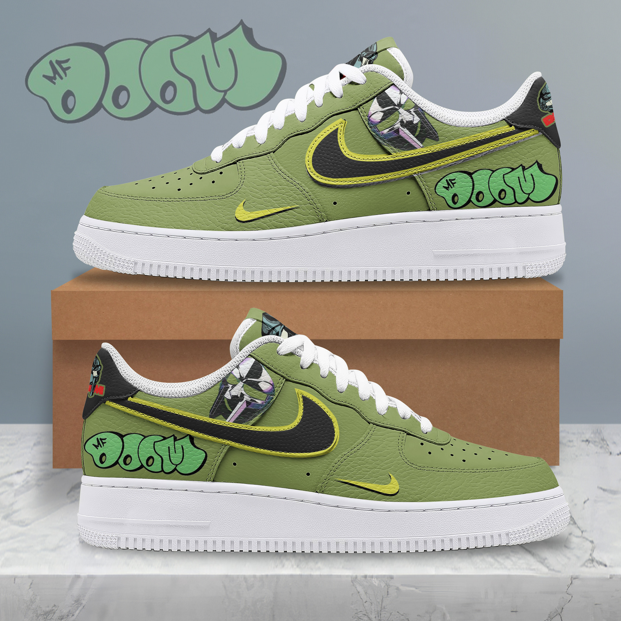 JWFancy MF Doom Air Low-Top Sneakers Shoes For Men And Women