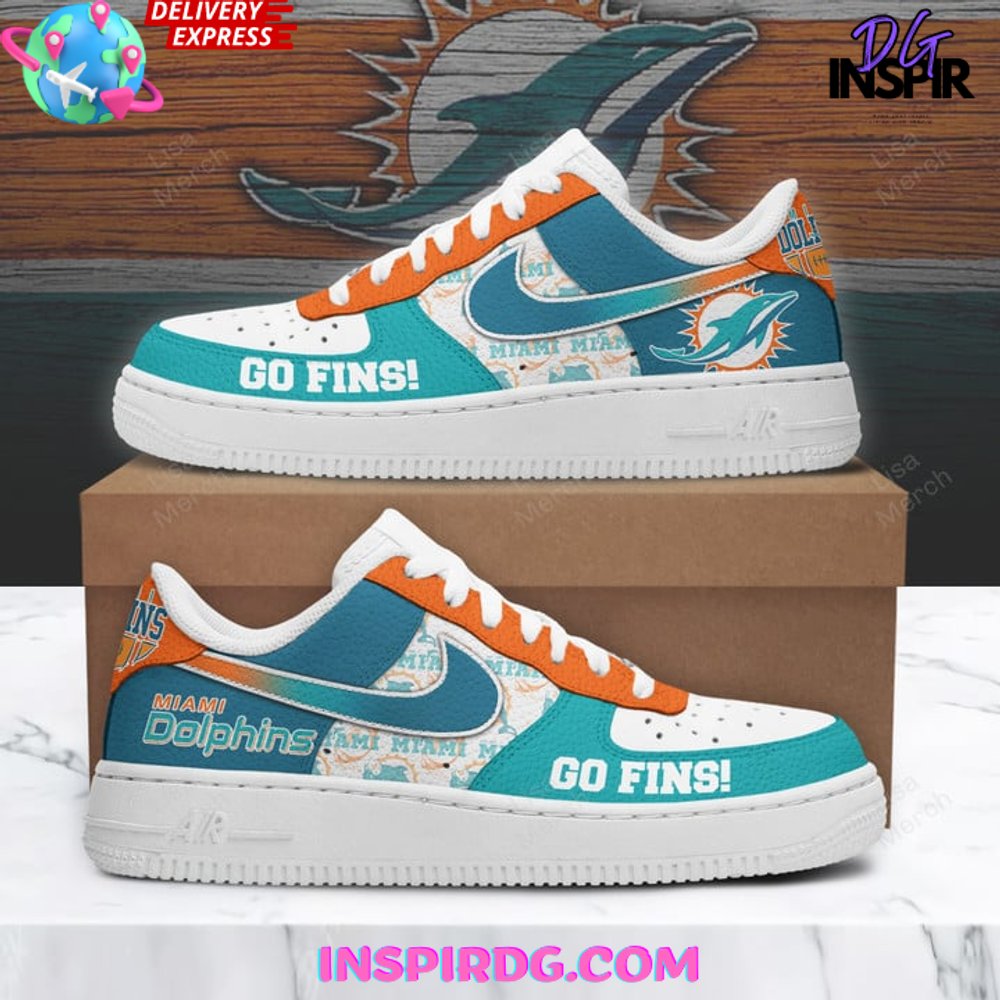 JWFancy Miami Dolphins Air Low-Top Sneakers Shoes For Men And Women