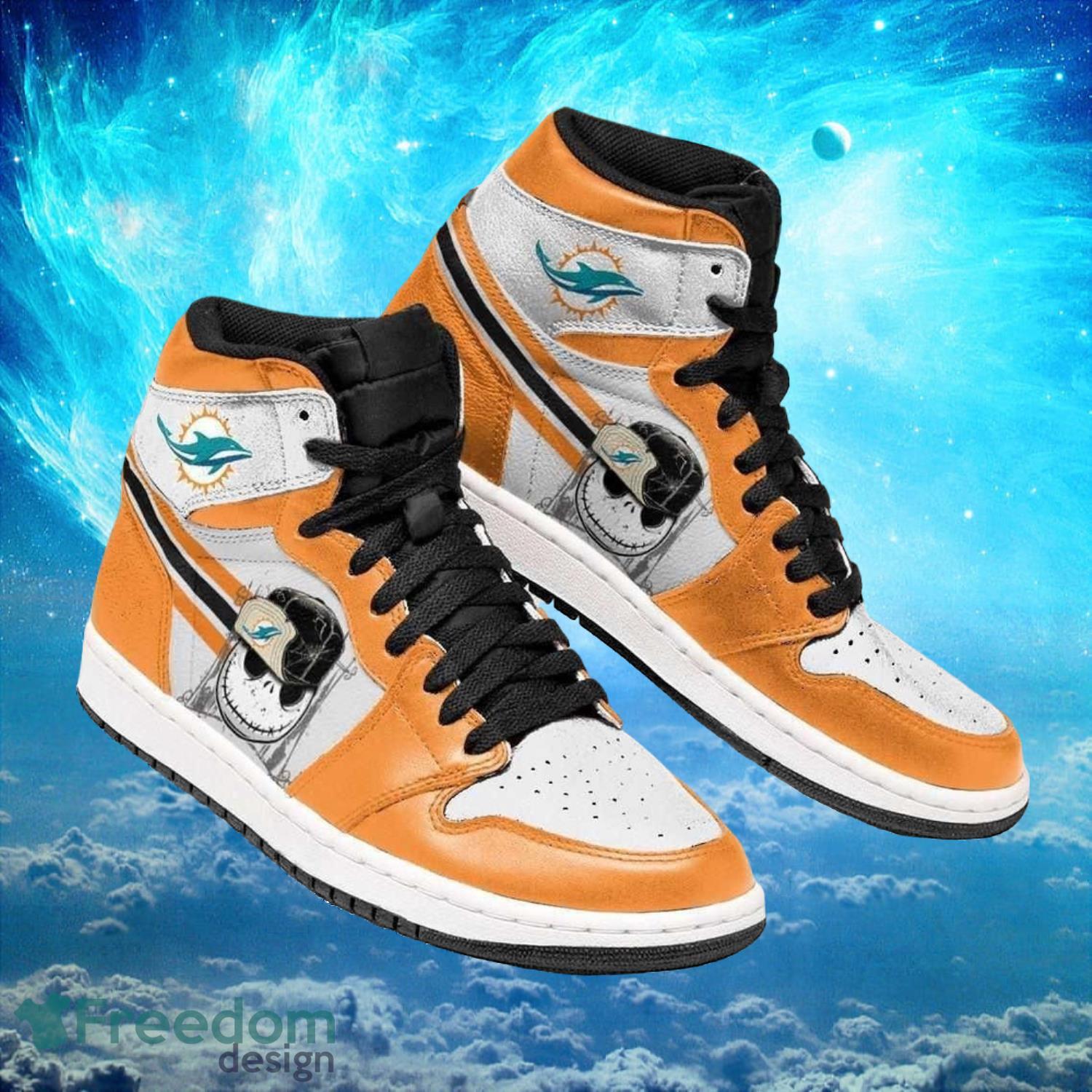 JWFancy Miami Dolphins AJ1 High Sneakers Shoes For Men And Women