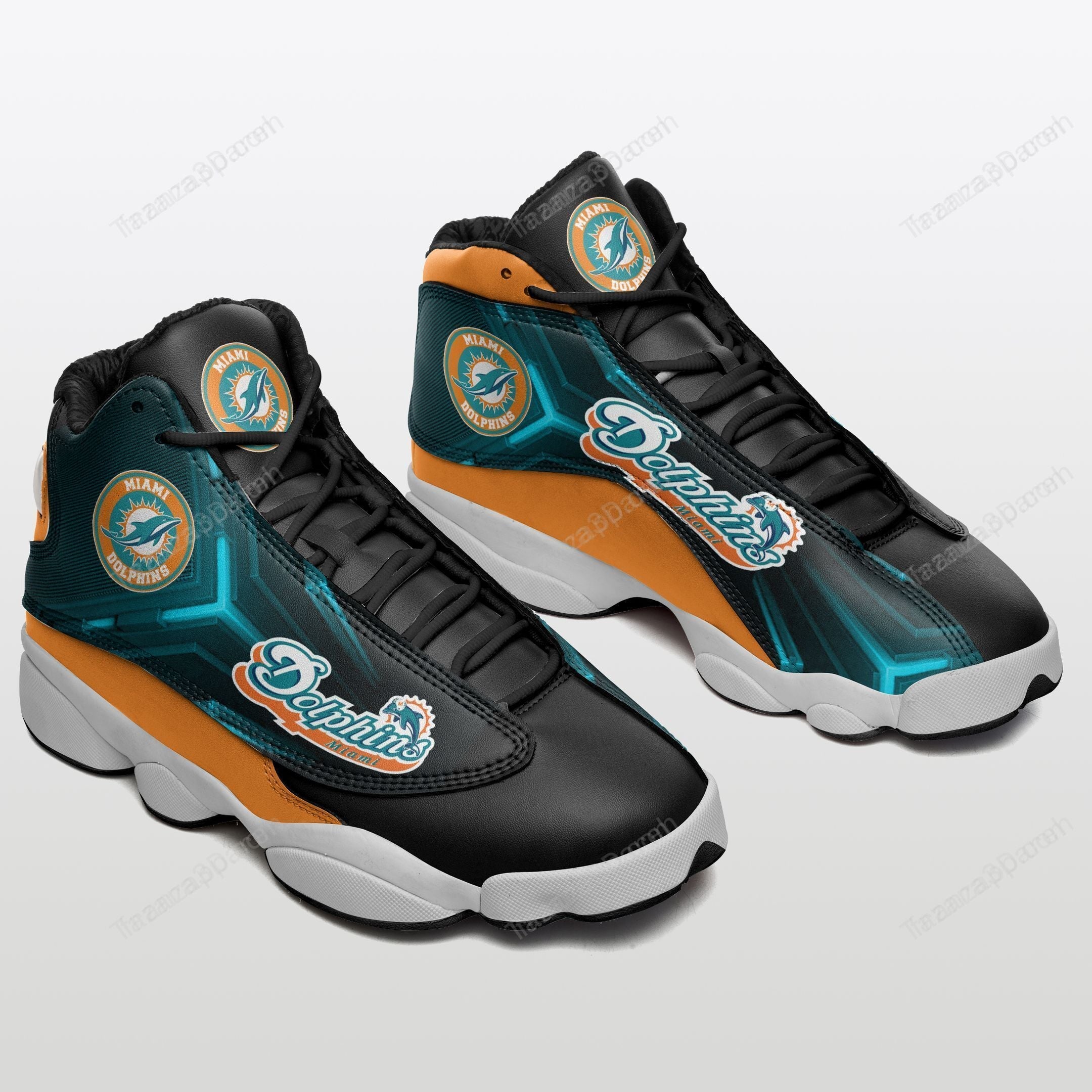 JWFancy Miami Dolphins AJ13 Sneakers Shoes For Men And Women