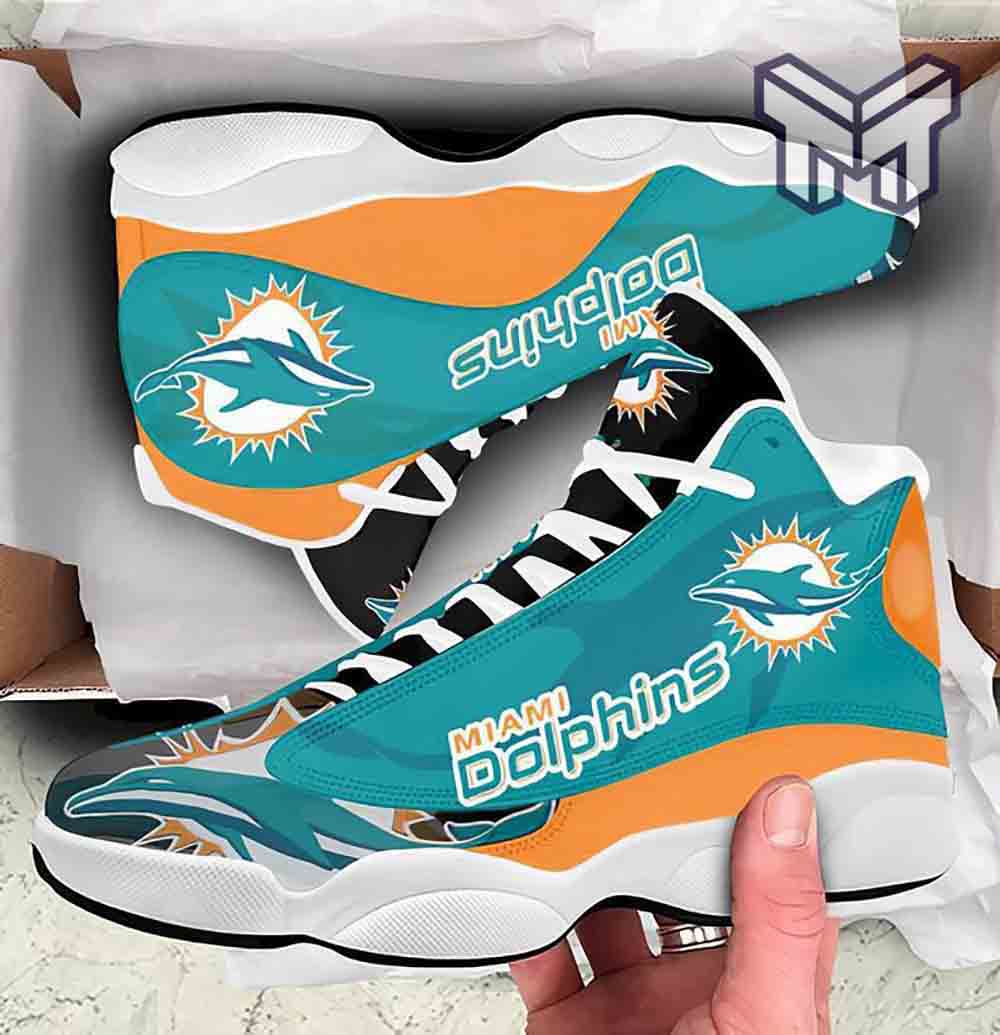 JWFancy Miami Dolphins AJ13 Sneakers Shoes For Men And Women