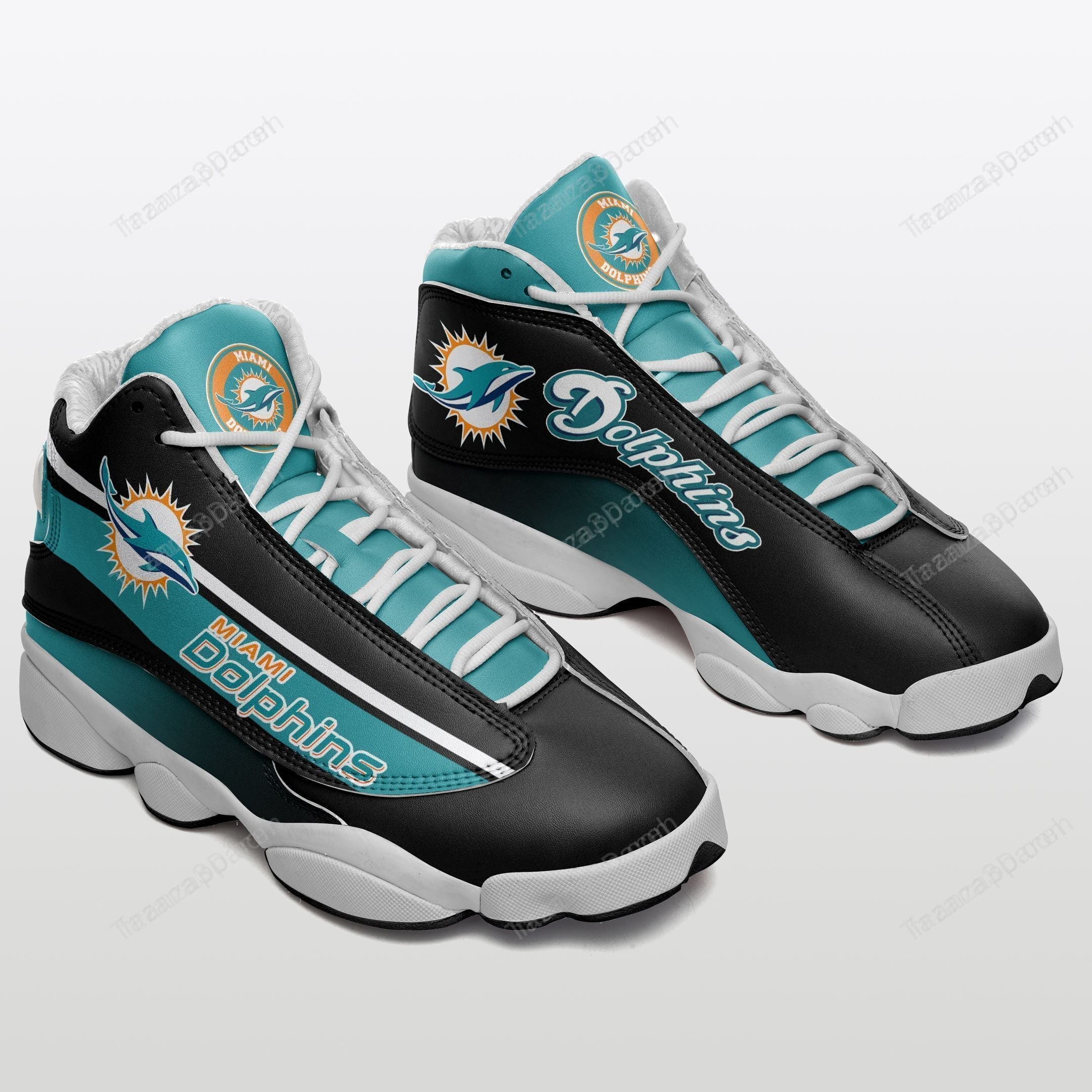 JWFancy Miami Dolphins AJ13 Sneakers Shoes For Men And Women