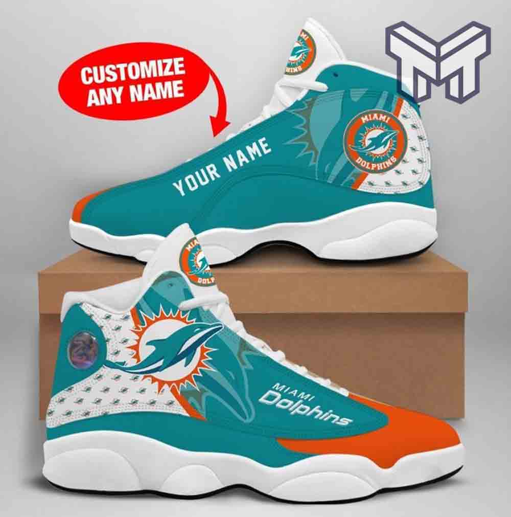 JWFancy Miami Dolphins AJ13 Sneakers Shoes For Men And Women