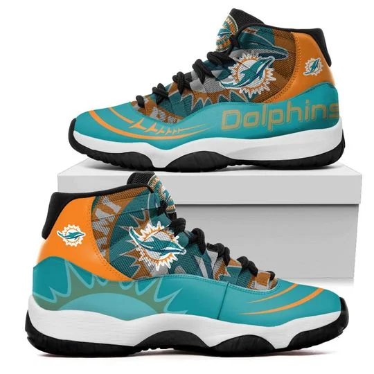 JWFancy Miami Dolphins AJ13 Sneakers Shoes For Men And Women